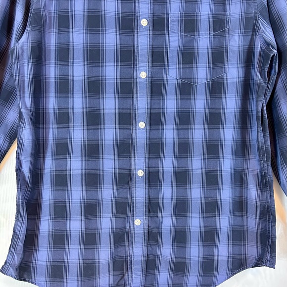 Men’s Banana Republic Luxe Poplin Slim Fit Plaid Shirt / size medium - Picture 3 of 8
